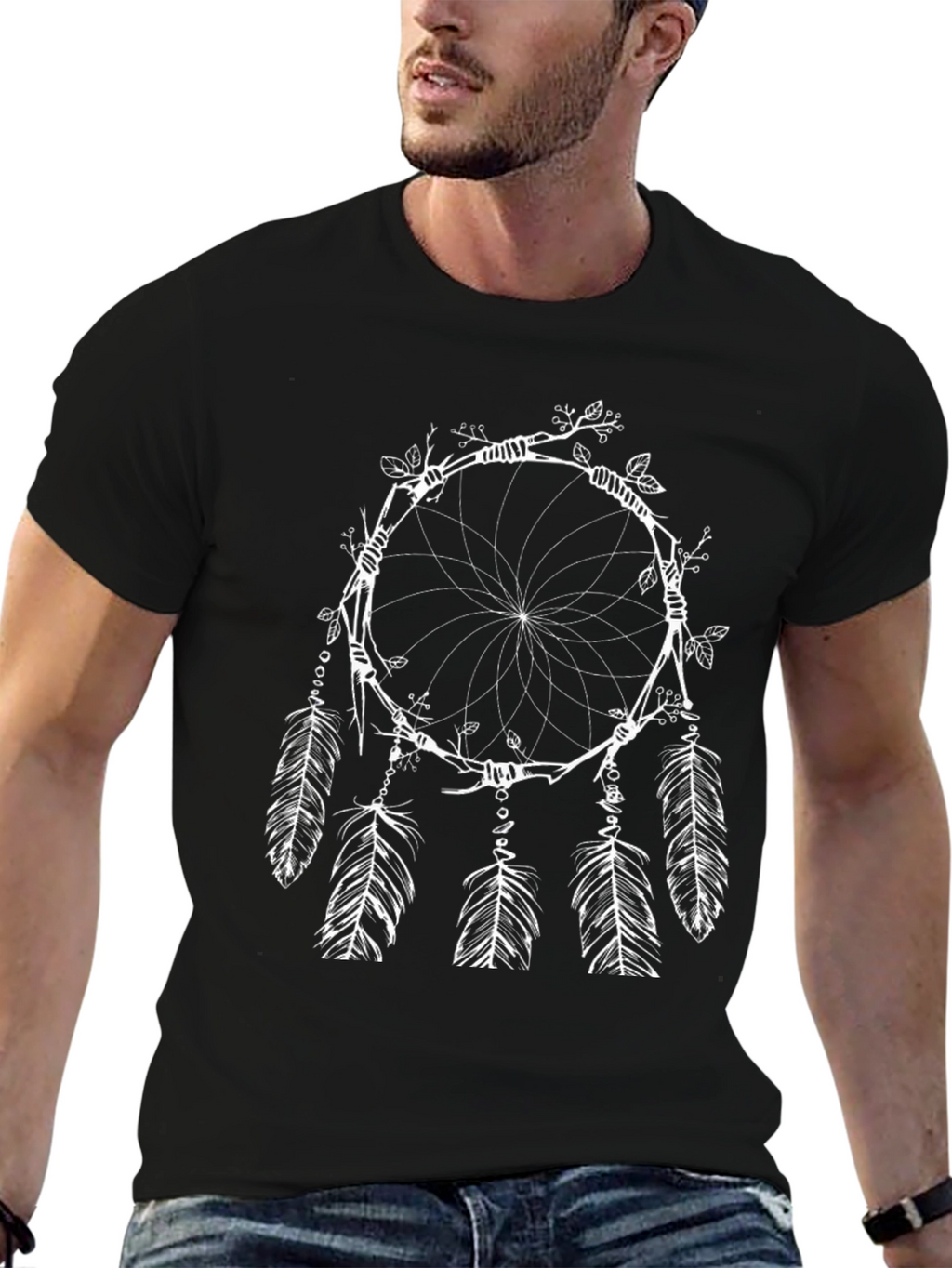 Dreamcatcher T-Shirt Bohemian Feather Graphic Tee
