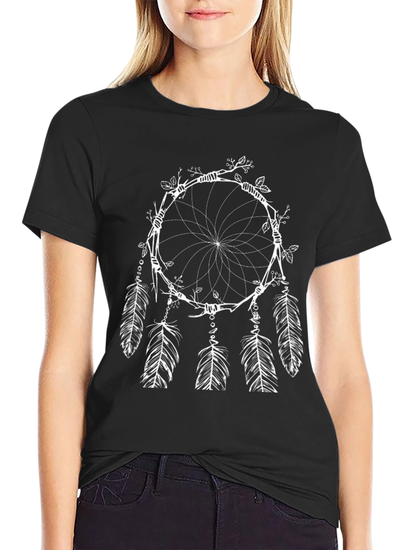 Dreamcatcher T-Shirt Bohemian Feather Graphic Tee