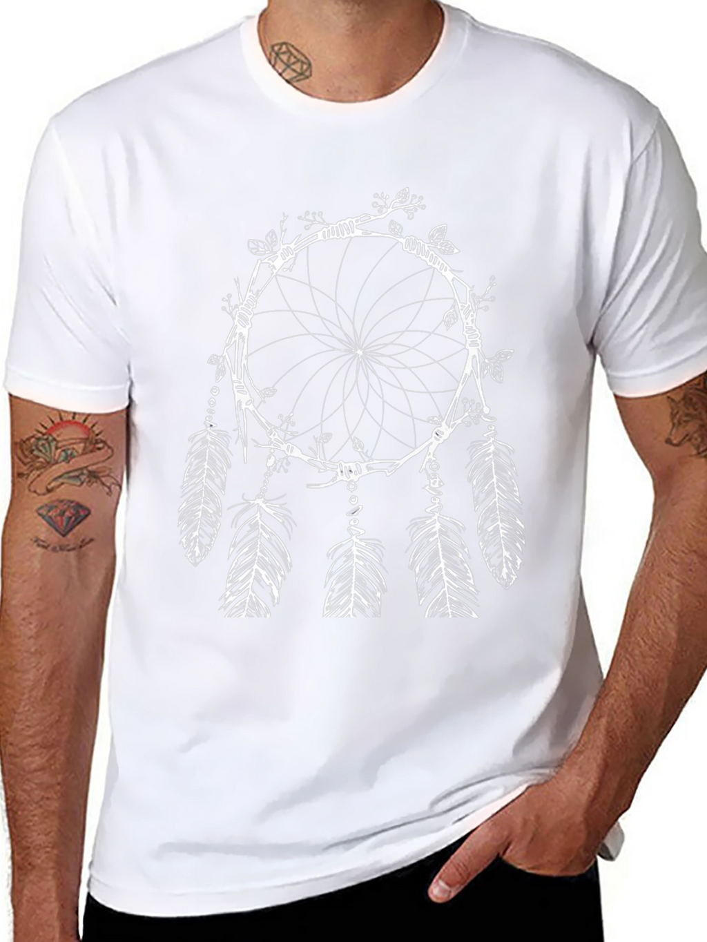 Dreamcatcher T-Shirt Bohemian Feather Graphic Tee