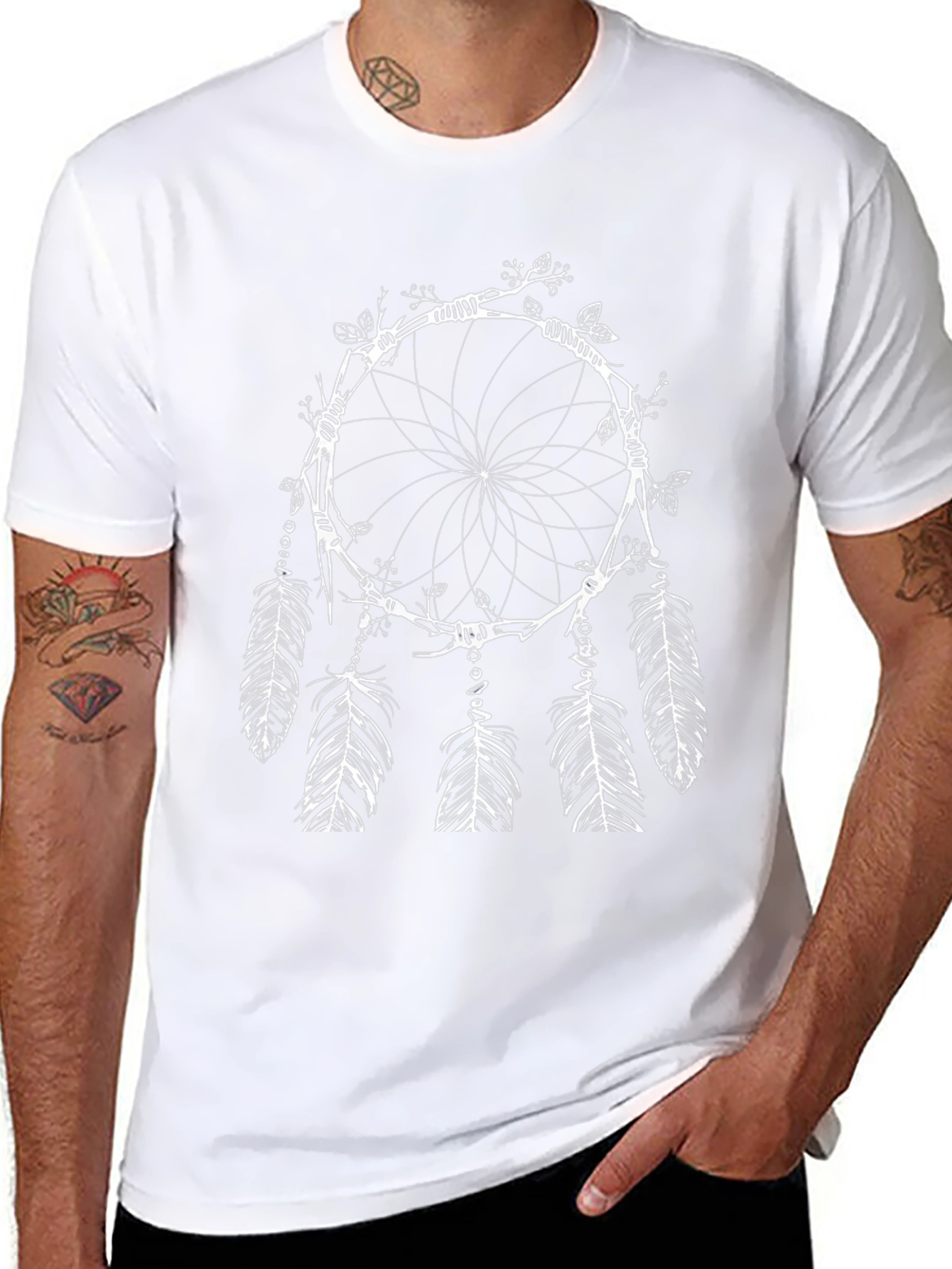 Dreamcatcher T-Shirt Bohemian Feather Graphic Tee