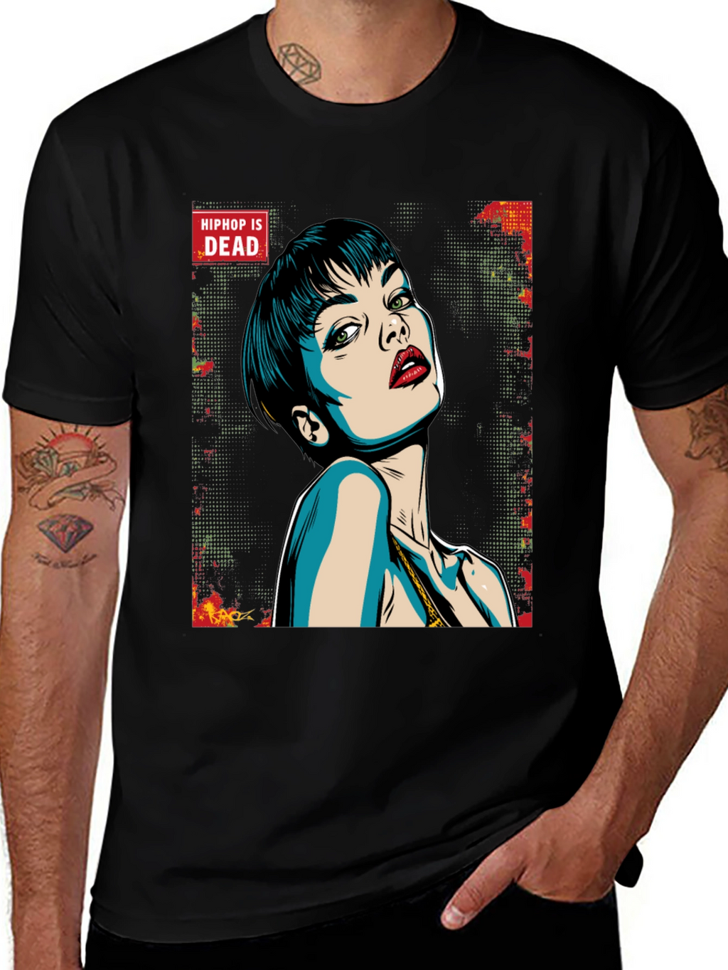 Edgy Graphic Tee - Hip Hop is Dead