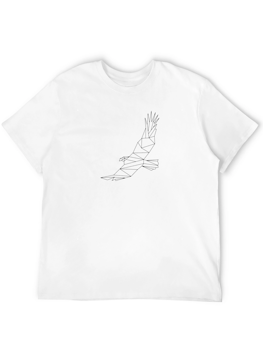 Geometric Eagle Graphic Black T-Shirt