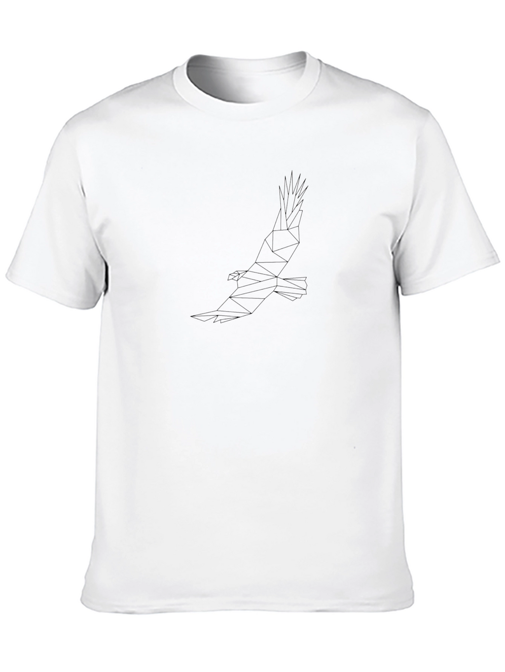 Geometric Eagle Graphic Black T-Shirt