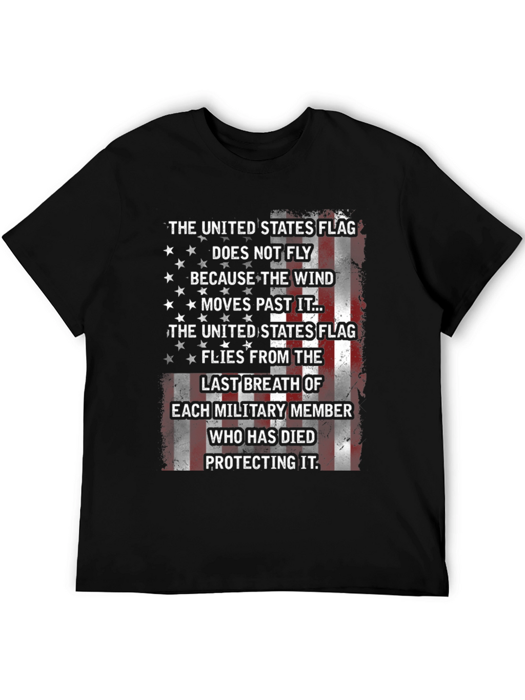 Patriotic US Flag Military Tribute T-Shirt