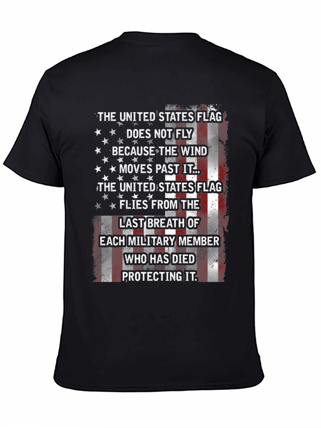 Patriotic US Flag Military Tribute T-Shirt