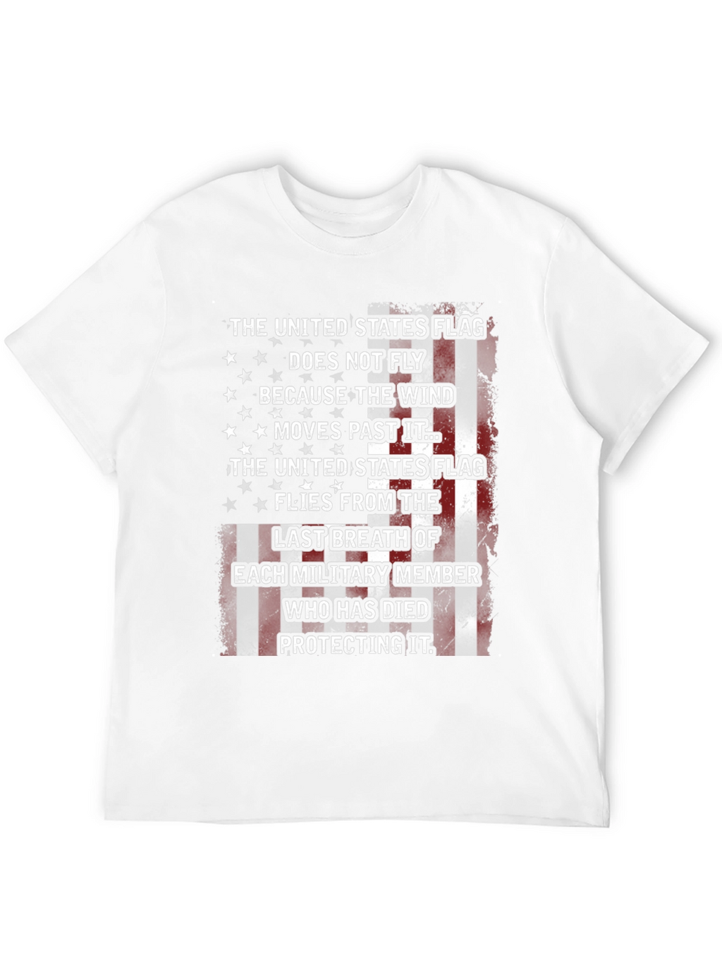 Patriotic US Flag Military Tribute T-Shirt