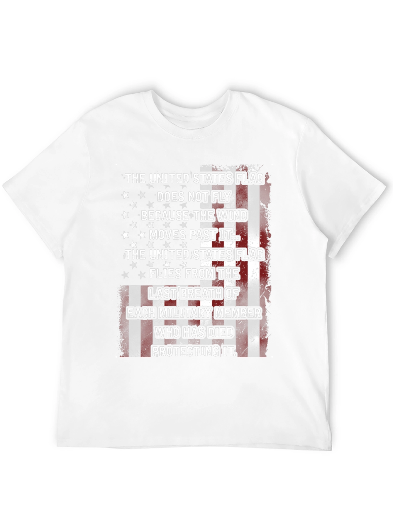 Patriotic US Flag Military Tribute T-Shirt