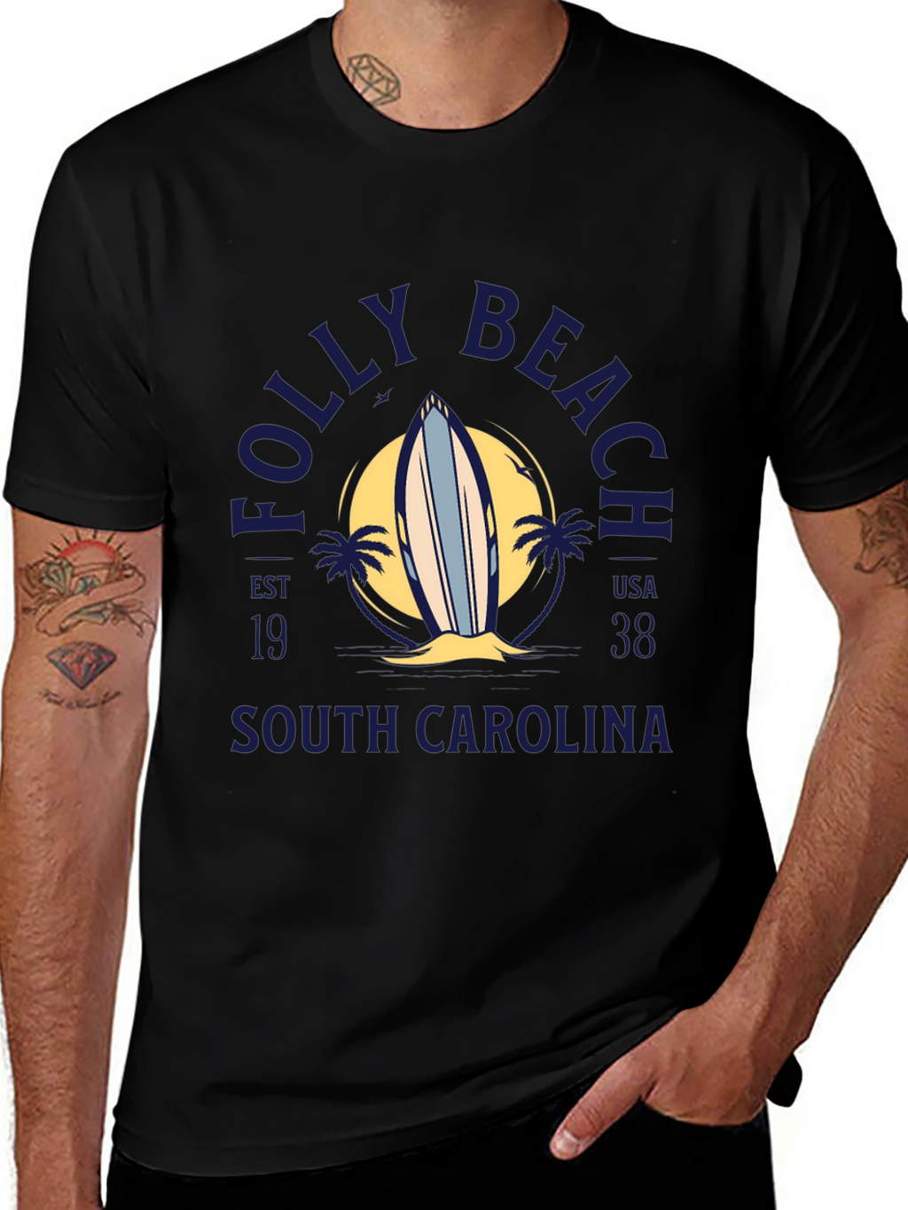 Folly Beach South Carolina Surf T-Shirt