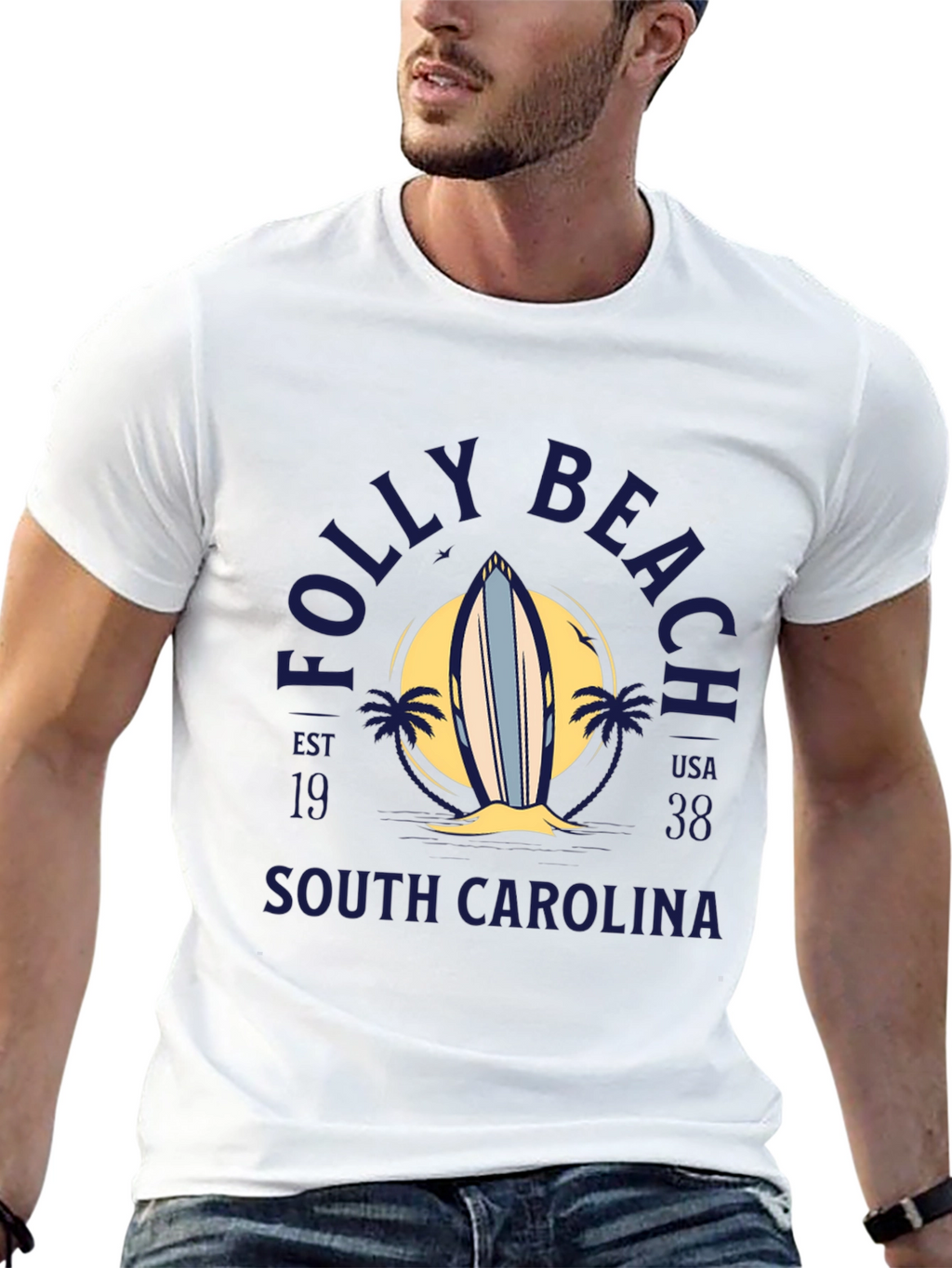 Folly Beach South Carolina Surf T-Shirt