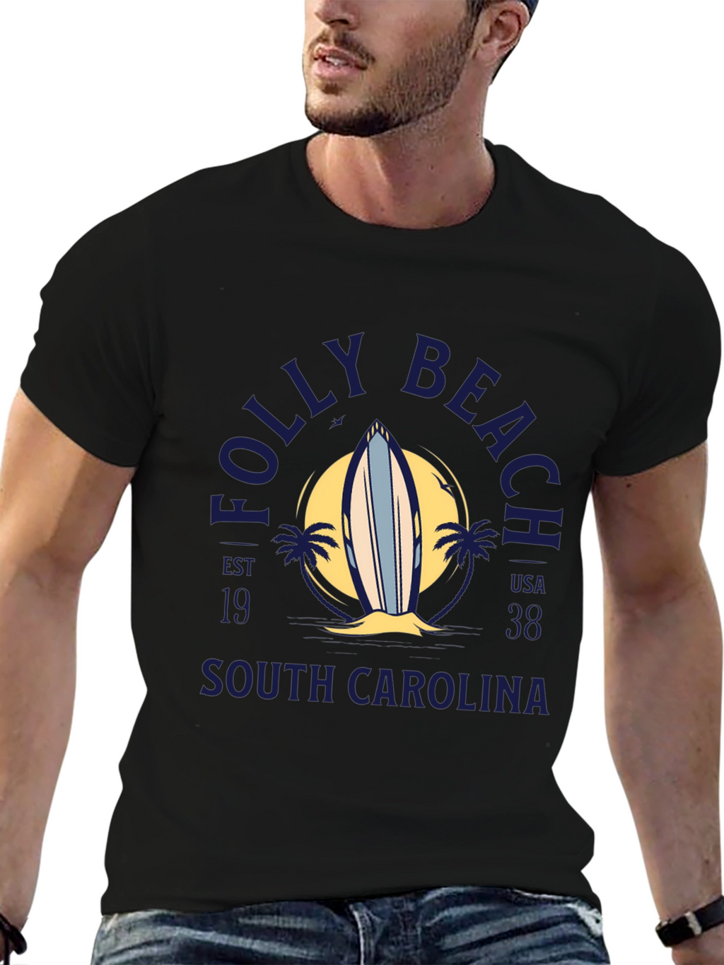 Folly Beach South Carolina Surf T-Shirt