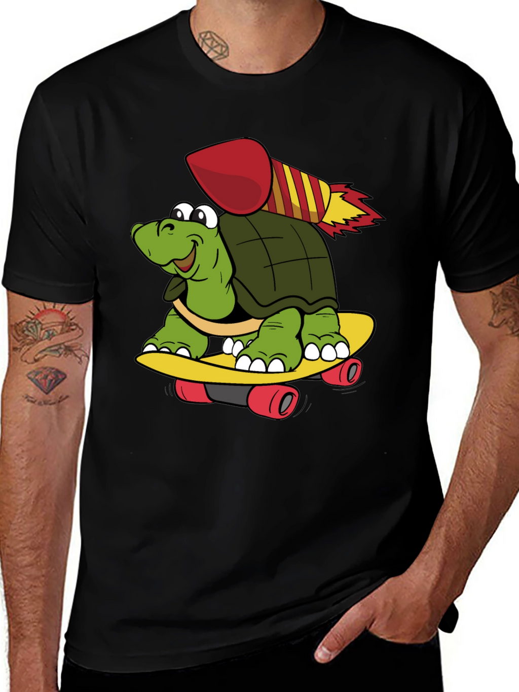 Turtle Skateboard Rocket T-Shirt