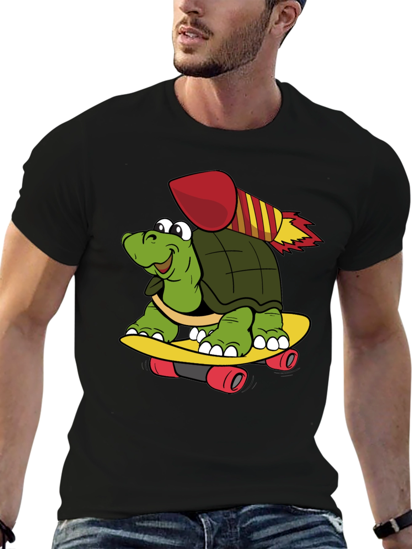 Turtle Skateboard Rocket T-Shirt