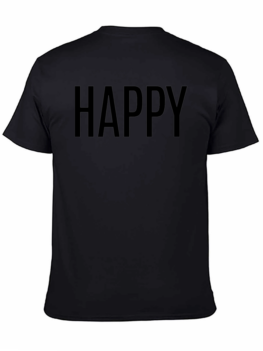 Happy Black Graphic T-Shirt