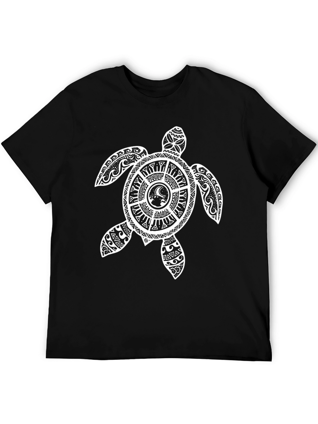 Tribal Turtle Graphic Tee - Black