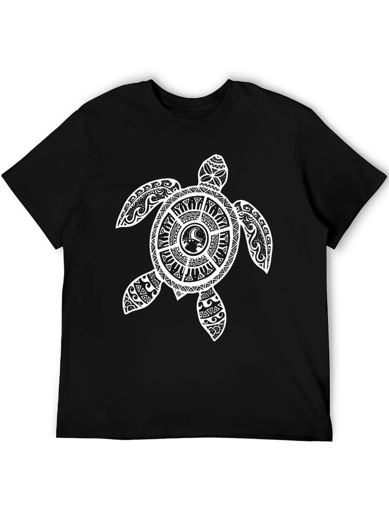 Tribal Turtle Graphic Tee - Black