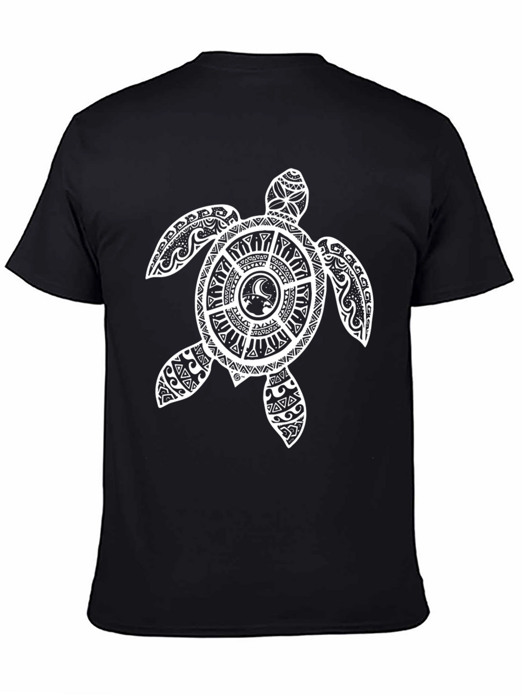 Tribal Turtle Graphic Tee - Black