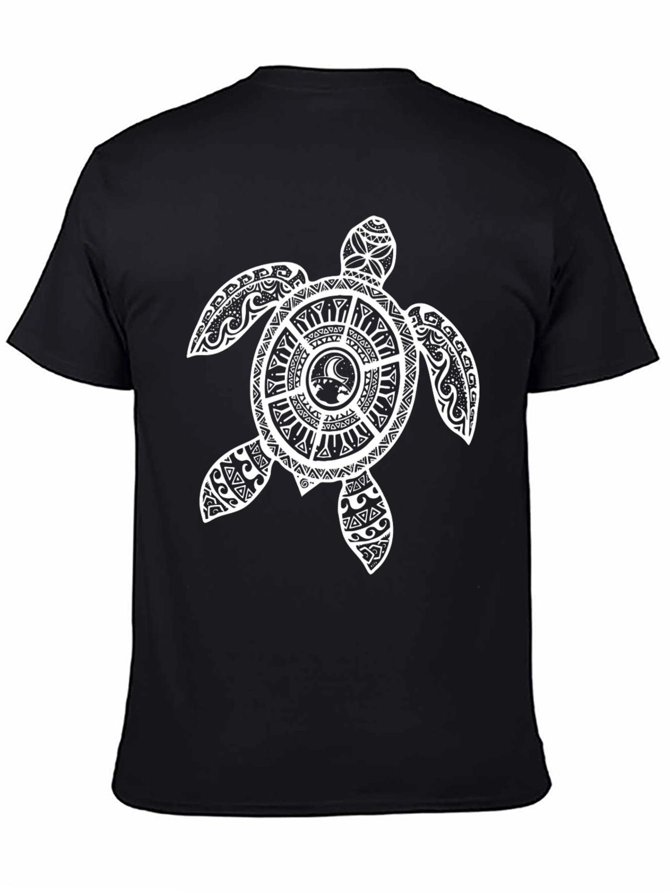 Tribal Turtle Graphic Tee - Black