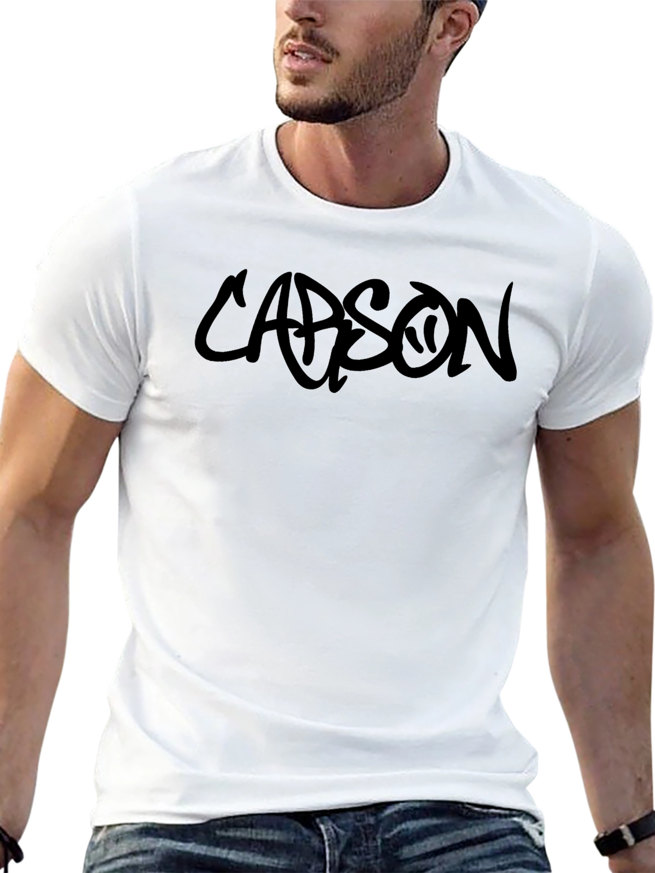 Carson Black Graphic Tee - Modern Streetwear T-Shirt