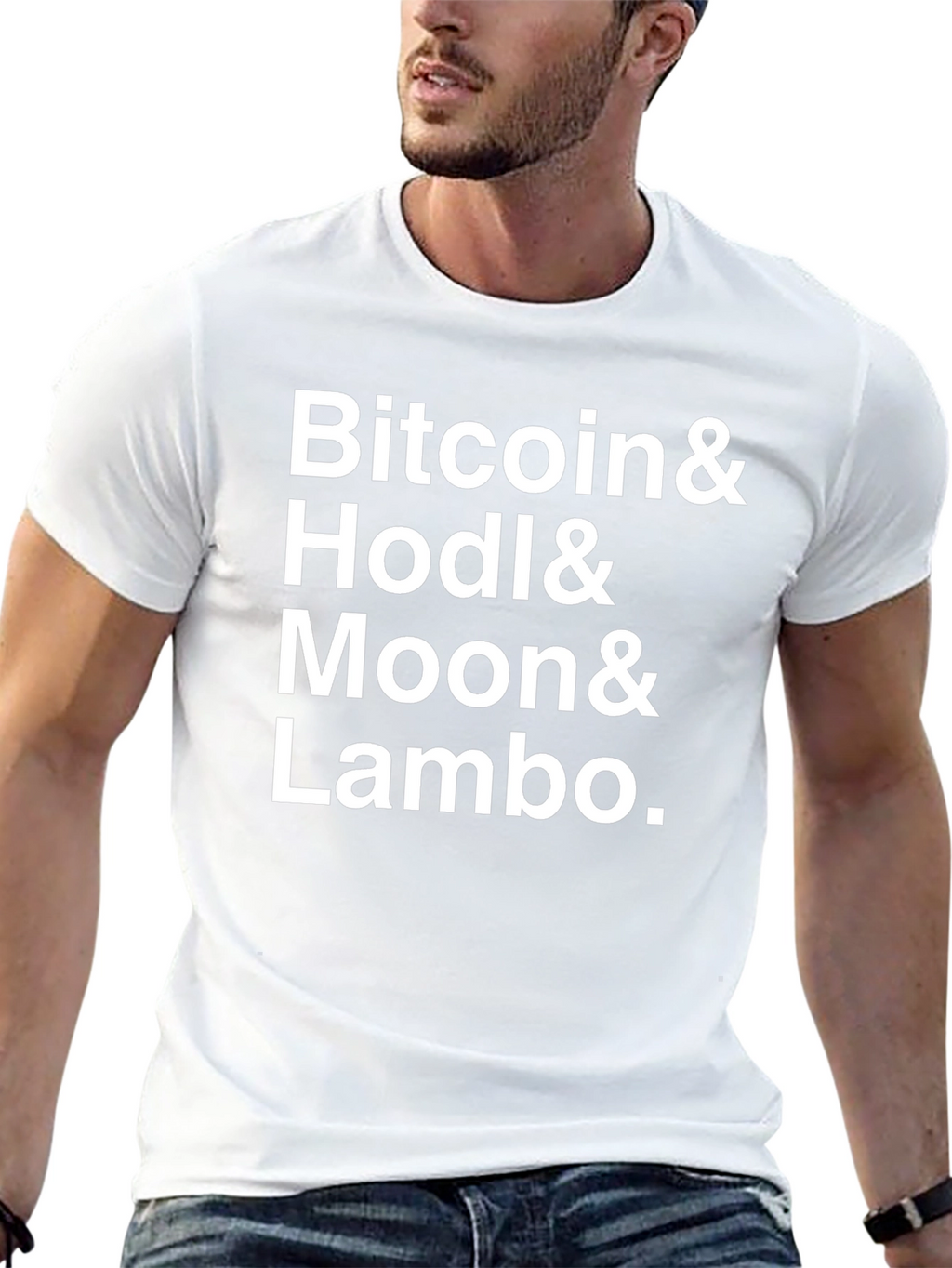 Bitcoin HODL Moon Lambo Crypto T-Shirt