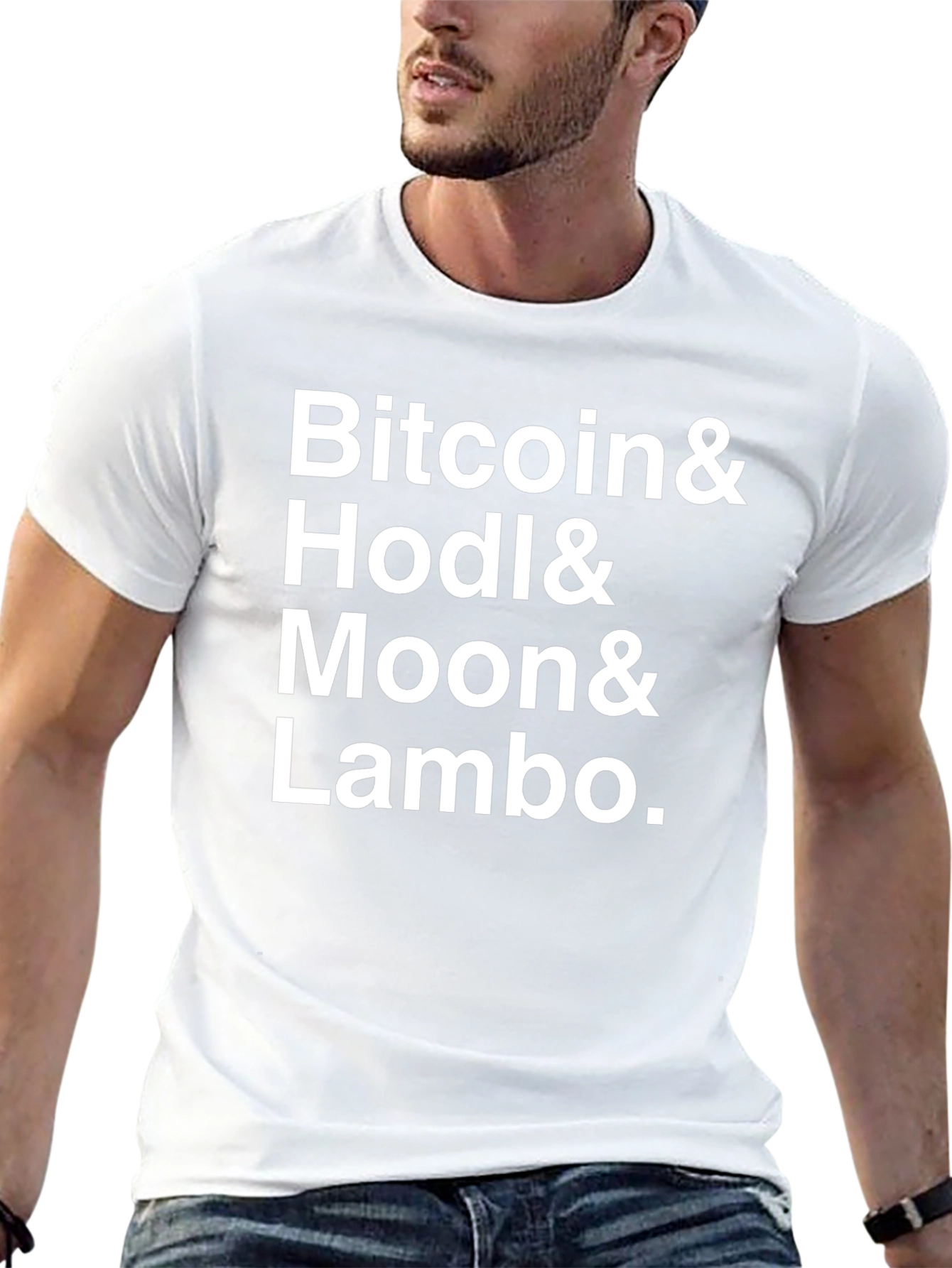 Bitcoin HODL Moon Lambo Crypto T-Shirt