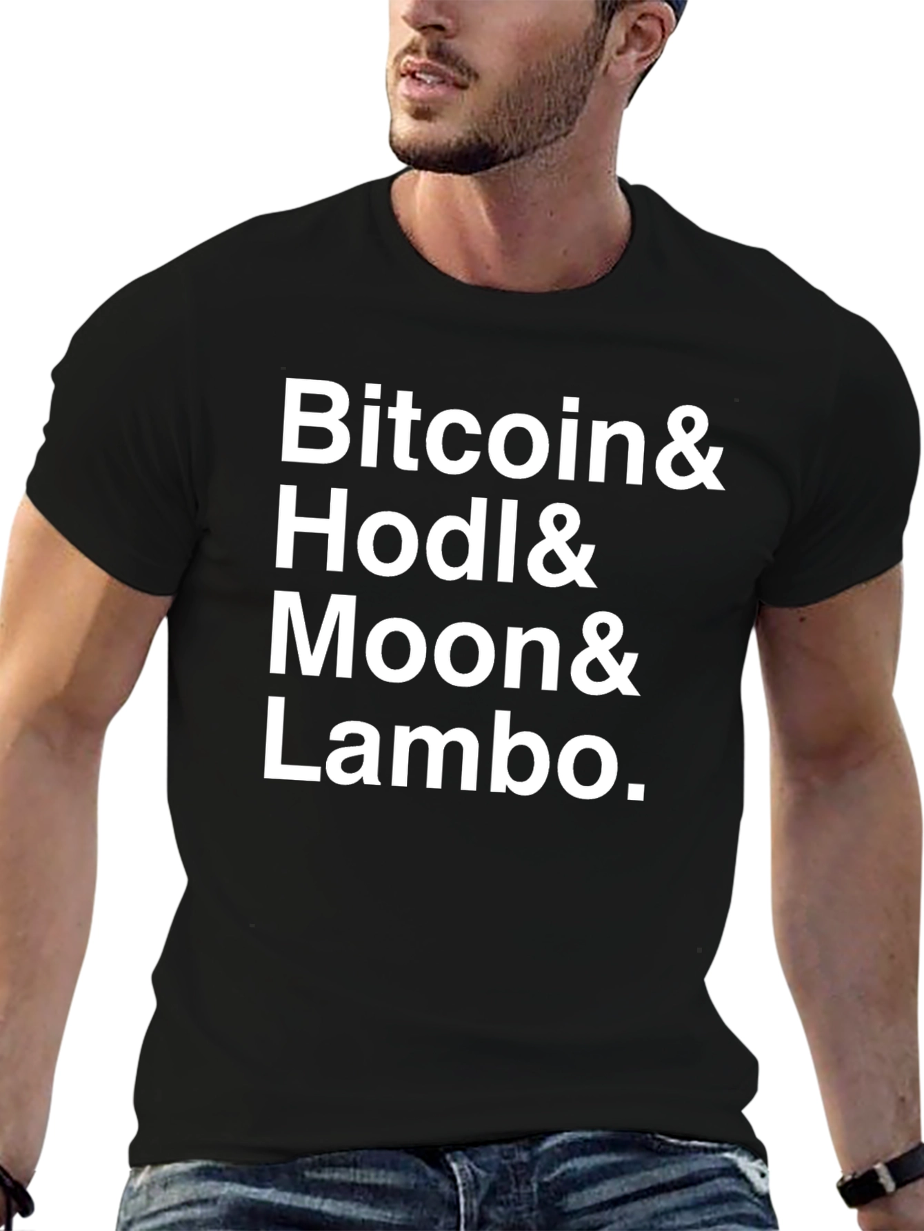 Bitcoin HODL Moon Lambo Crypto T-Shirt