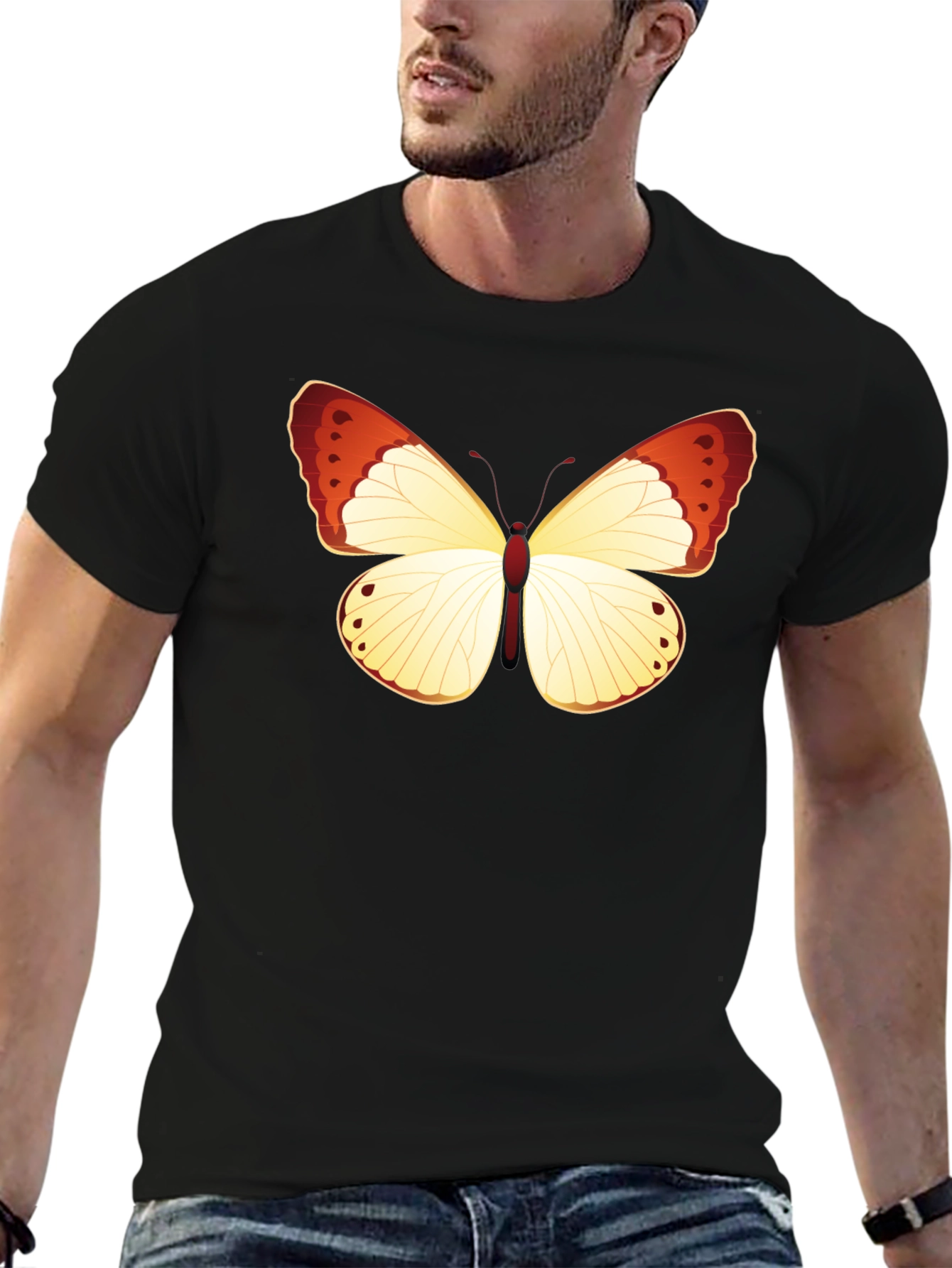 Butterfly Graphic T-Shirt - Black