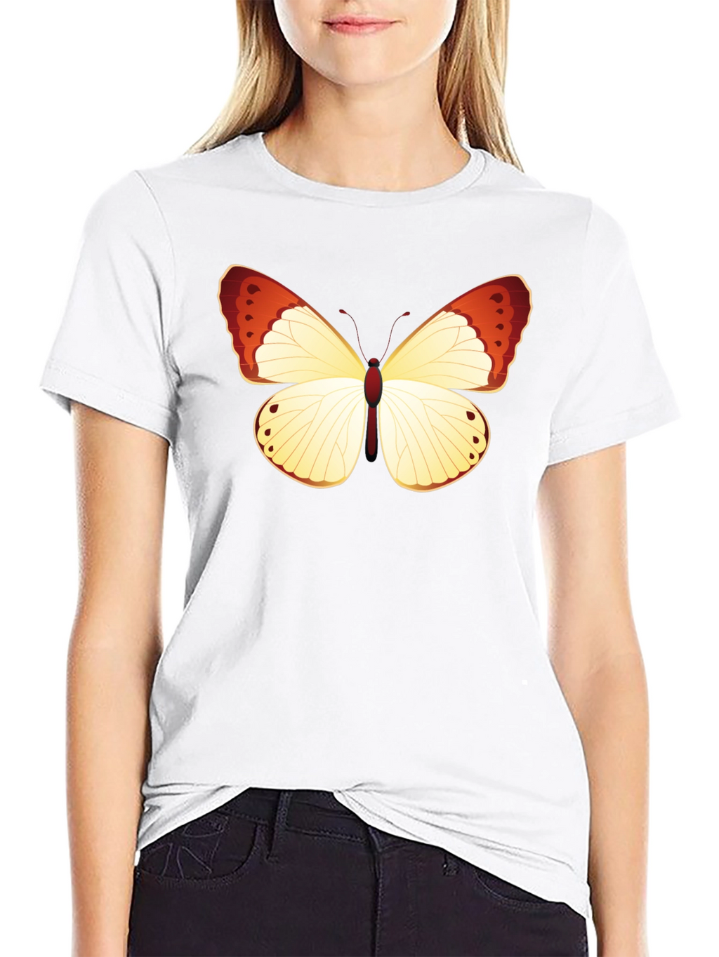 Butterfly Graphic T-Shirt - Black