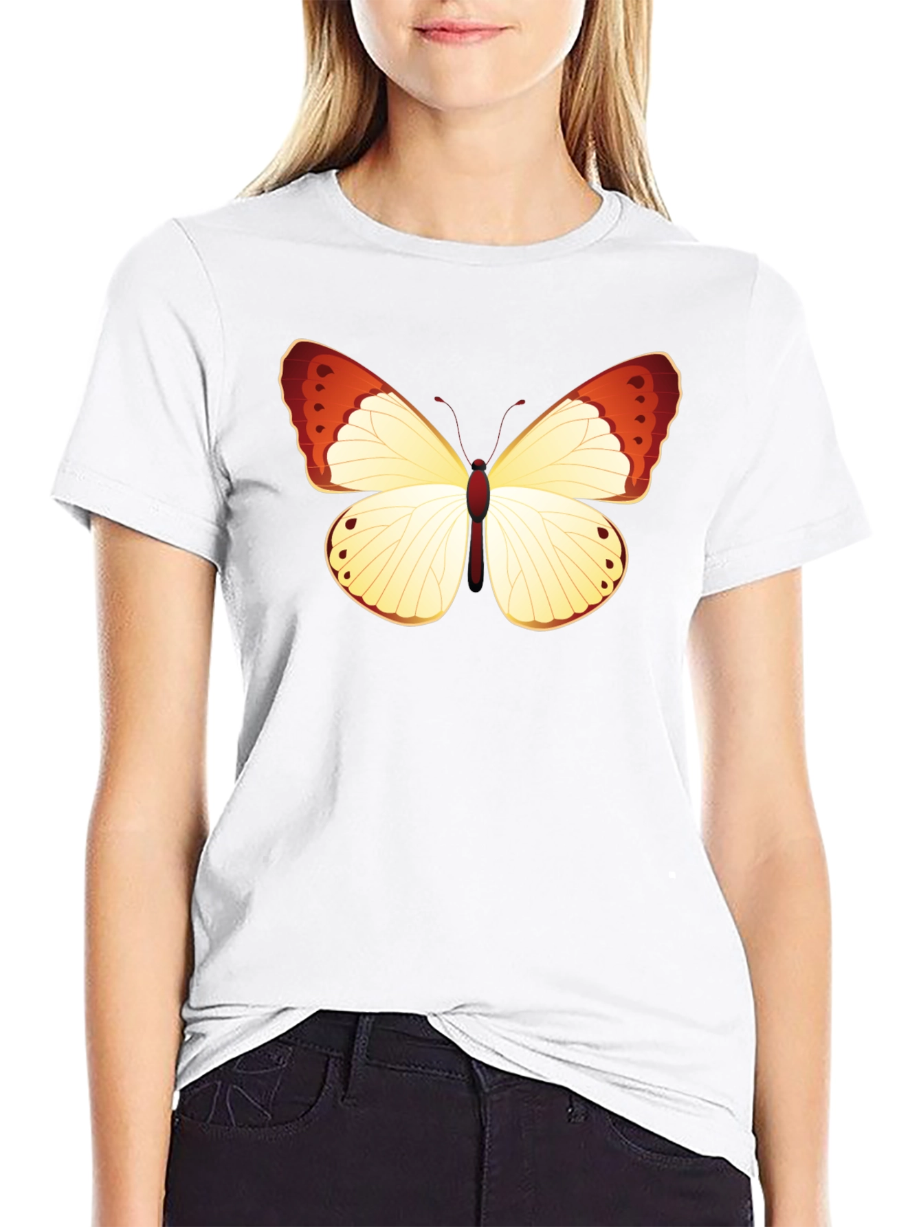 Butterfly Graphic T-Shirt - Black