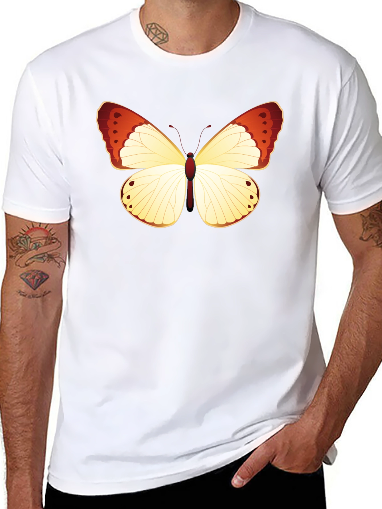 Butterfly Graphic T-Shirt - Black
