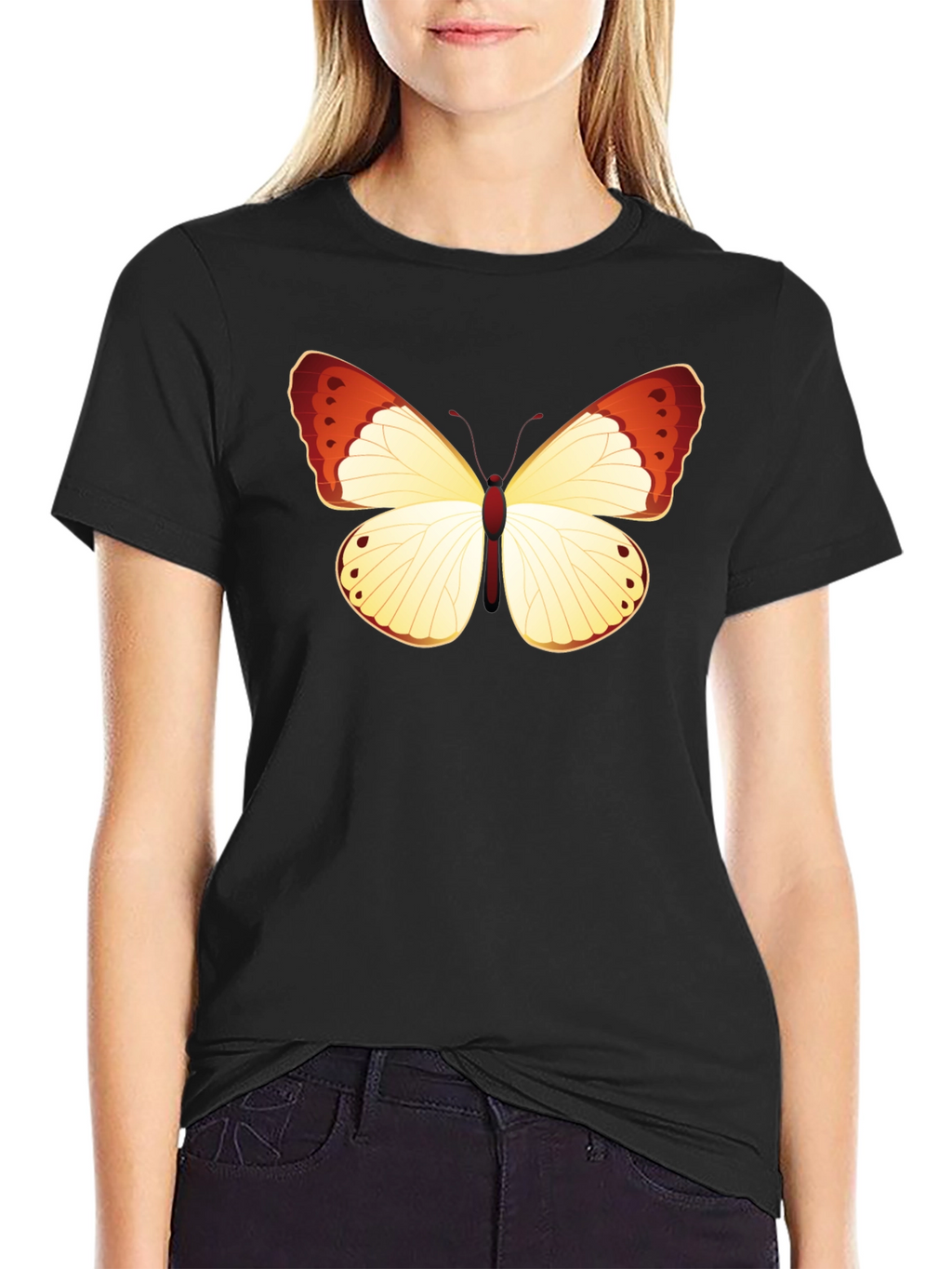 Butterfly Graphic T-Shirt - Black