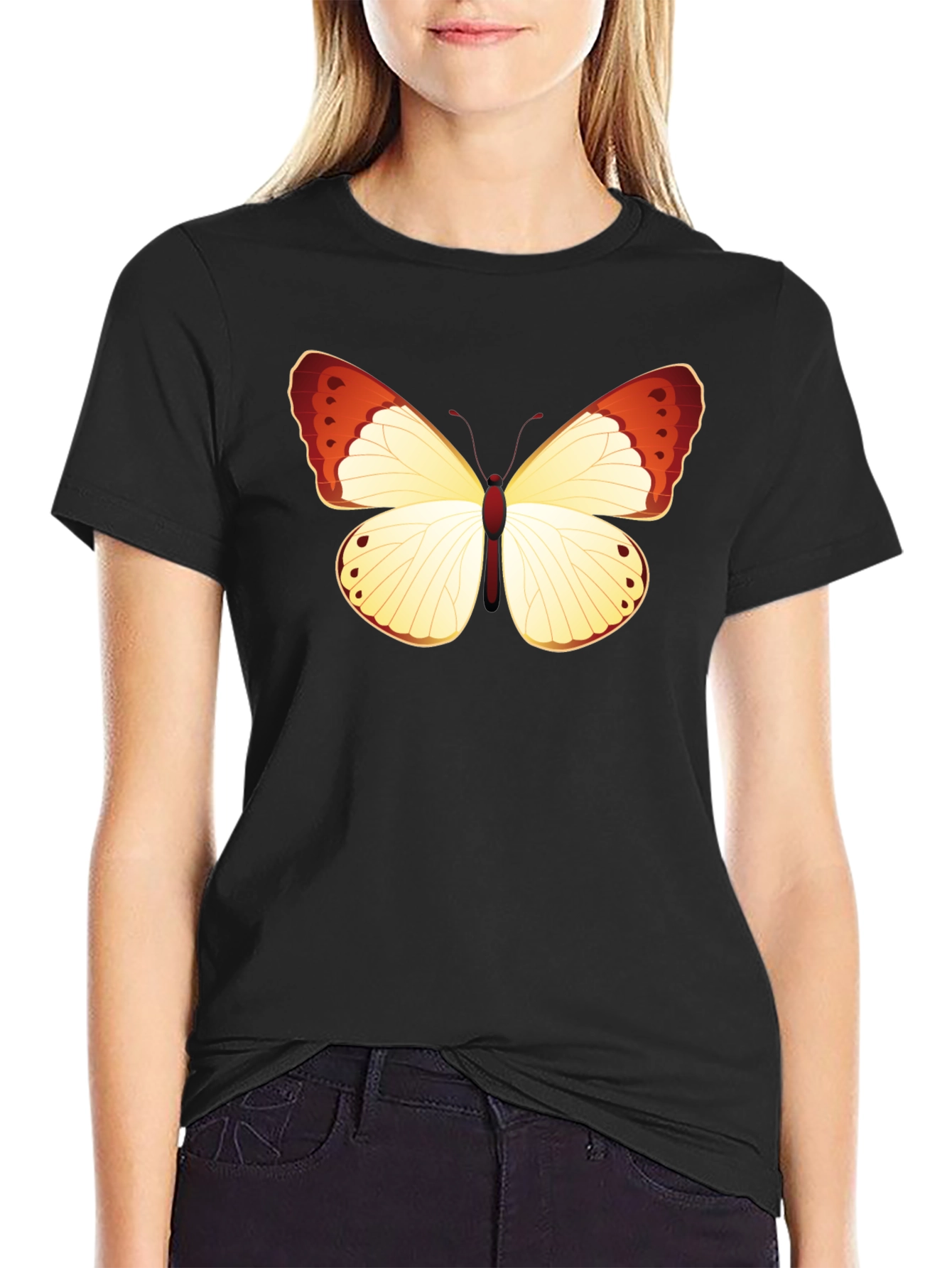 Butterfly Graphic T-Shirt - Black