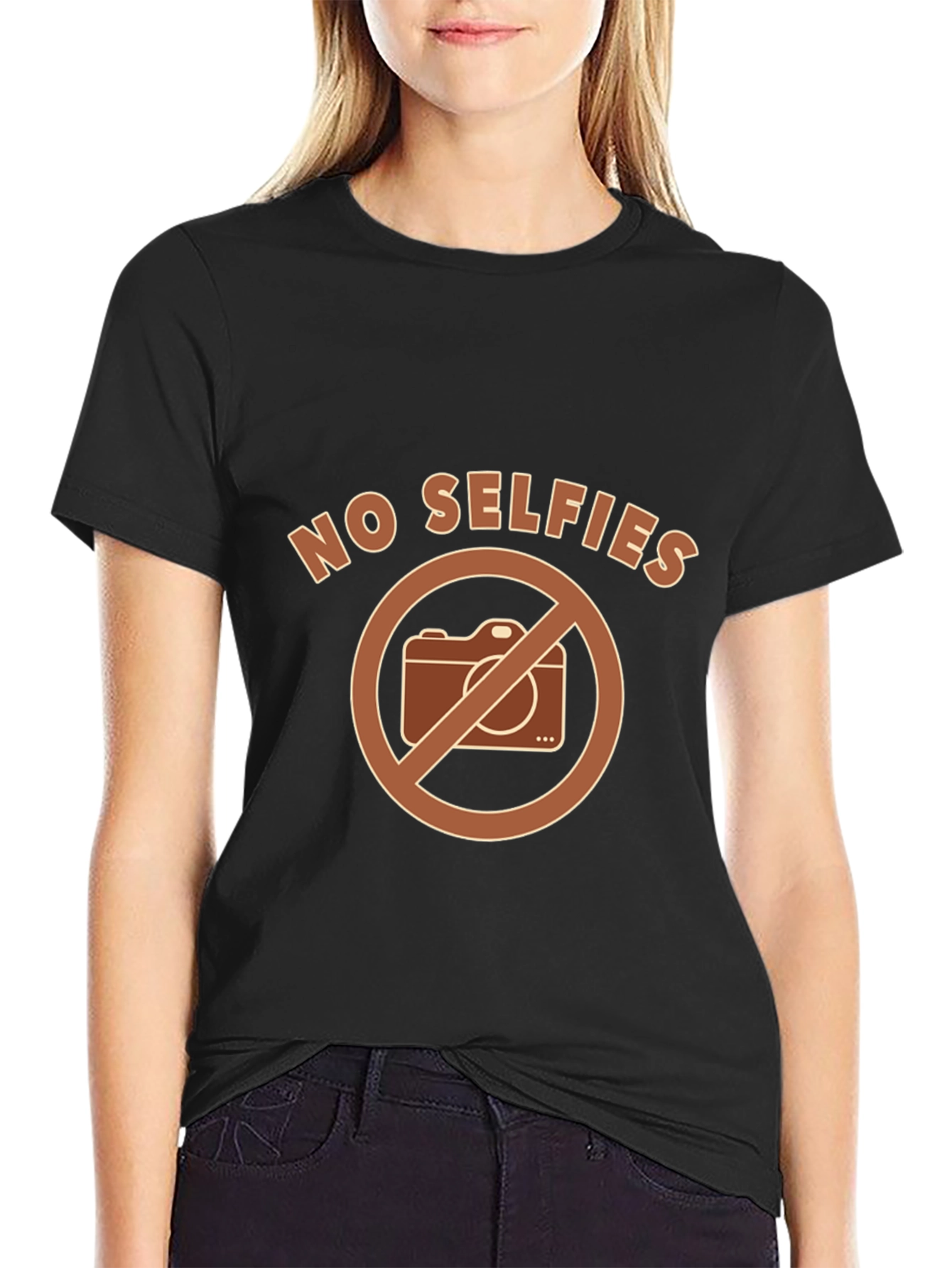 No Selfies T-Shirt - Camera Ban Design