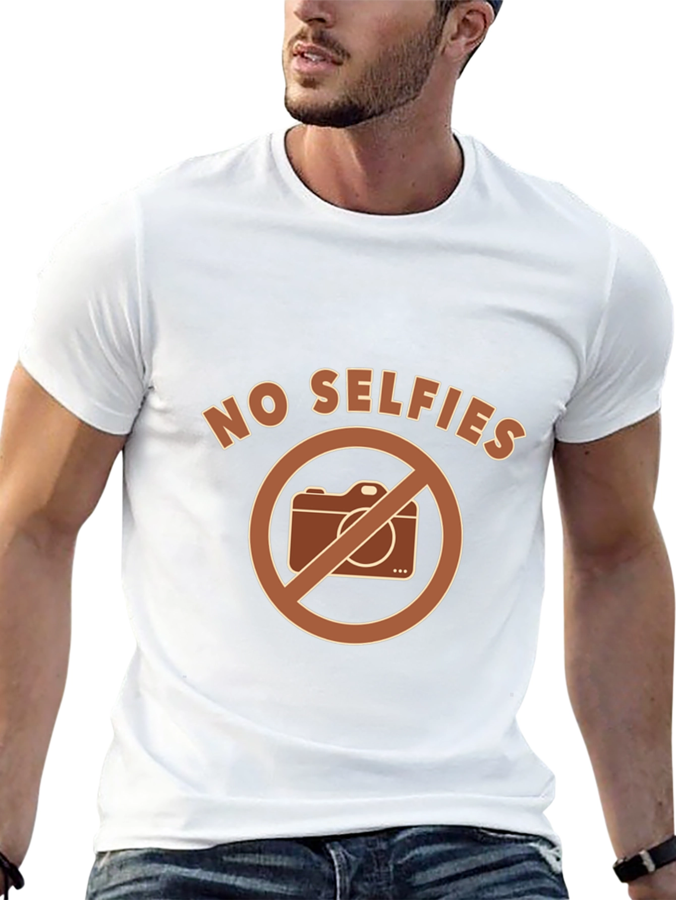 No Selfies T-Shirt - Camera Ban Design