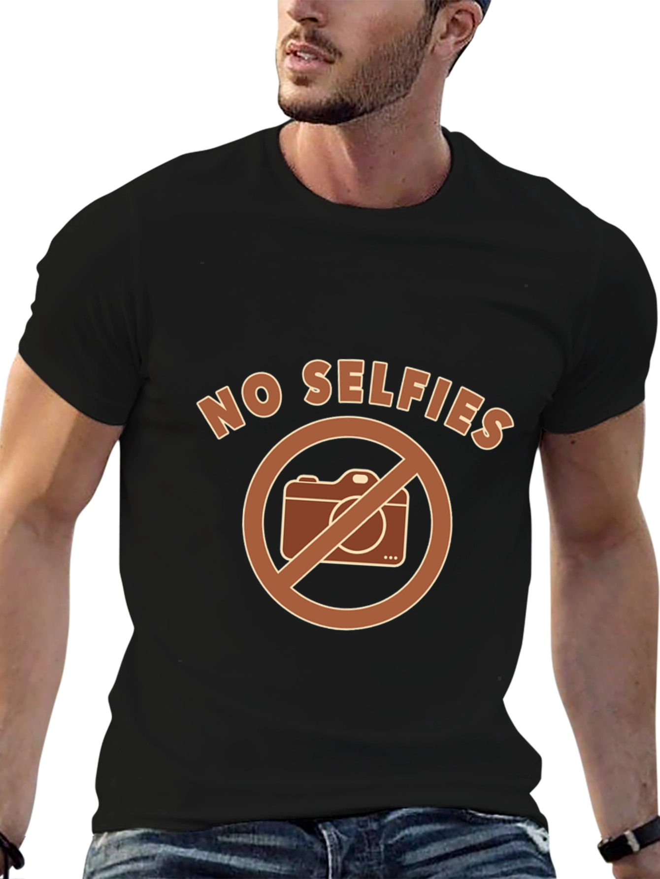 No Selfies T-Shirt - Camera Ban Design