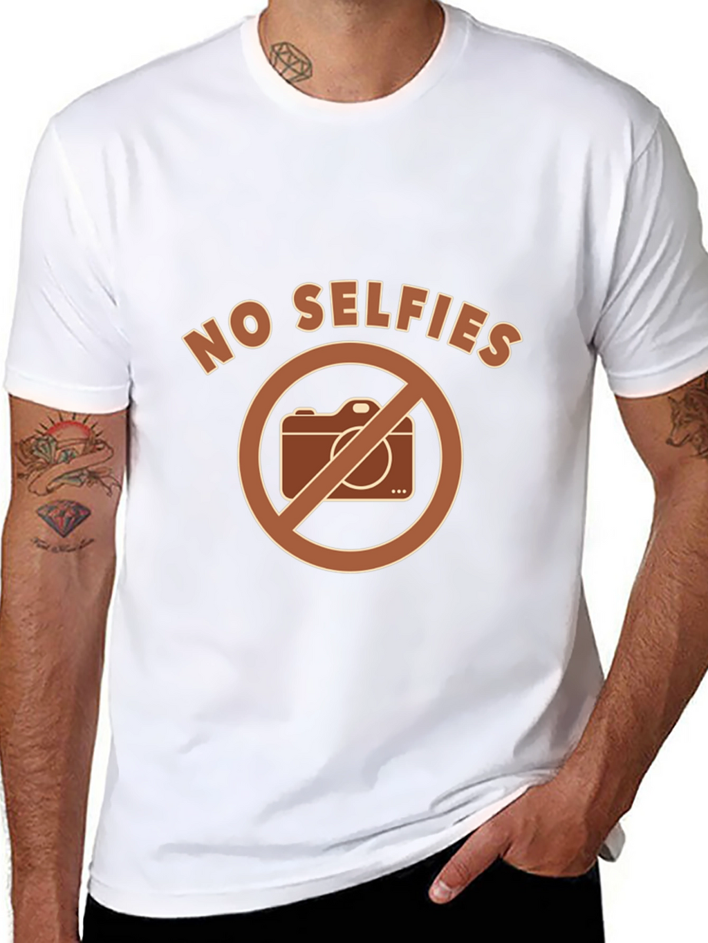No Selfies T-Shirt - Camera Ban Design