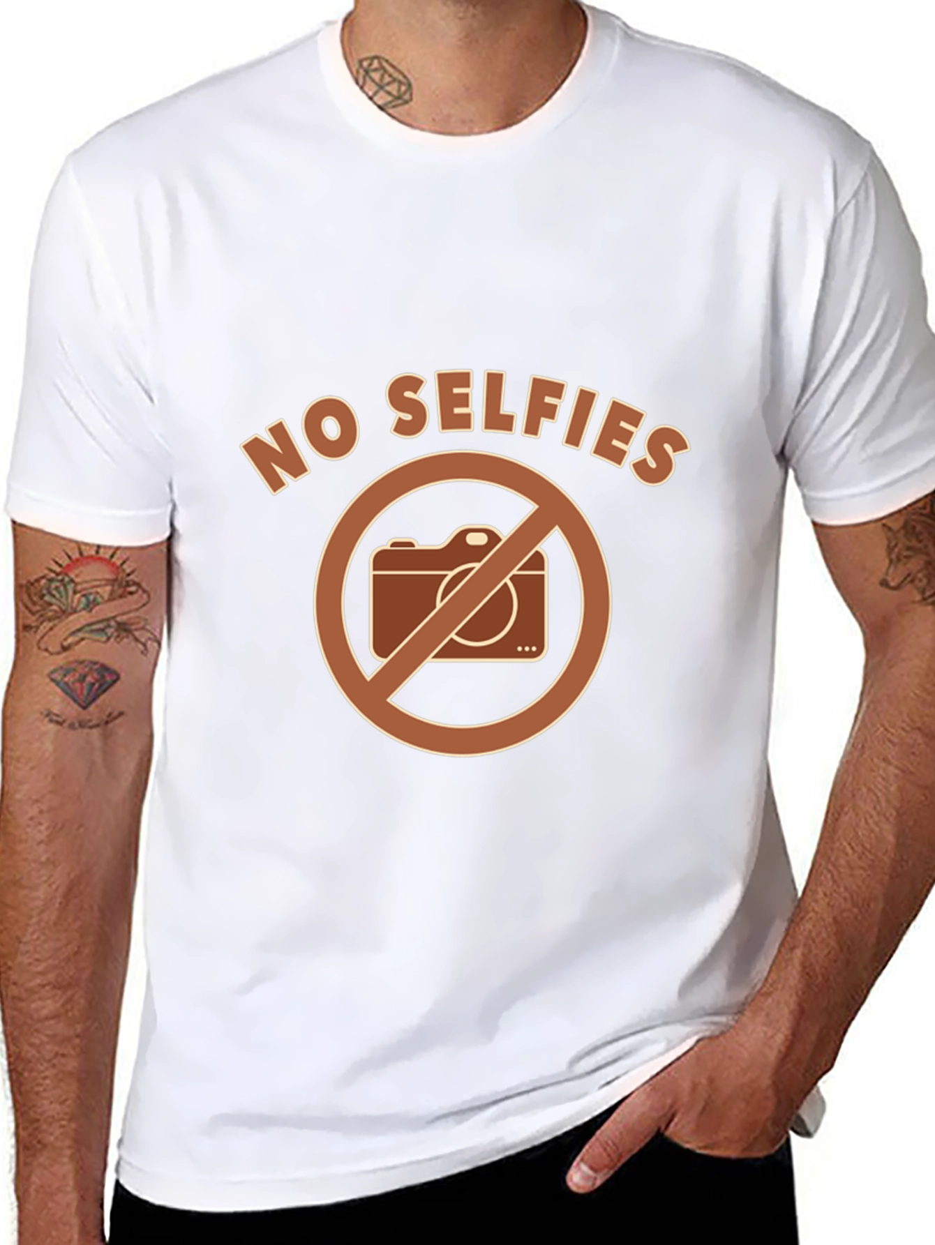 No Selfies T-Shirt - Camera Ban Design
