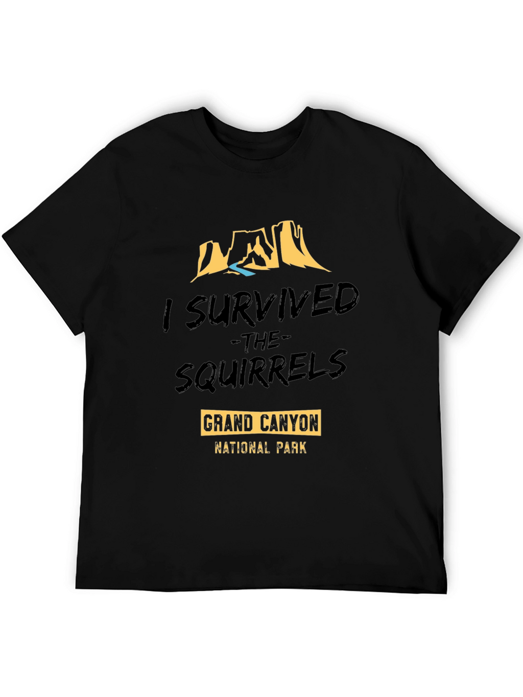 I Survived The Squirrels Grand Canyon Black T-Shirt