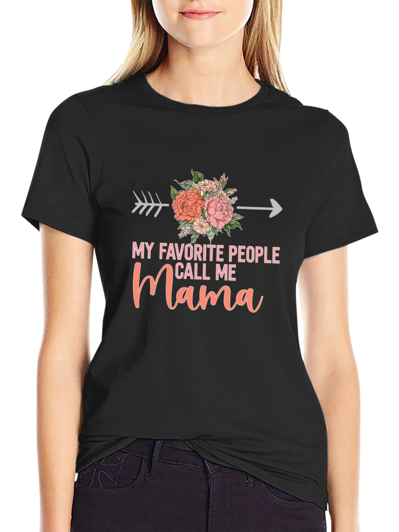 Mama Floral Arrow T-Shirt