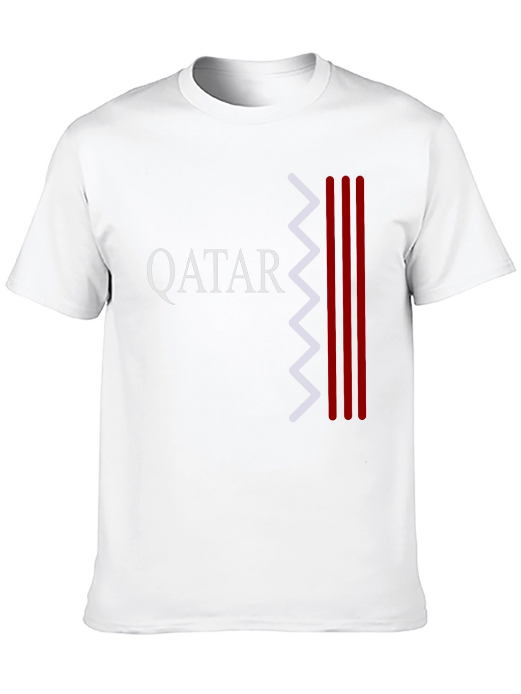 Qatar Pride Graphic Tee - Black Crew Neck T-Shirt