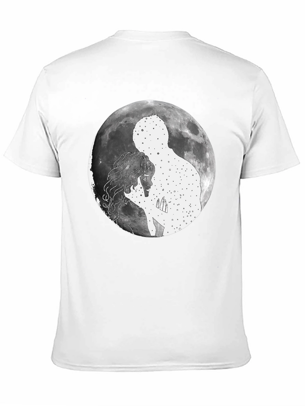 Celestial Embrace Graphic T-Shirt - Moonlit Love