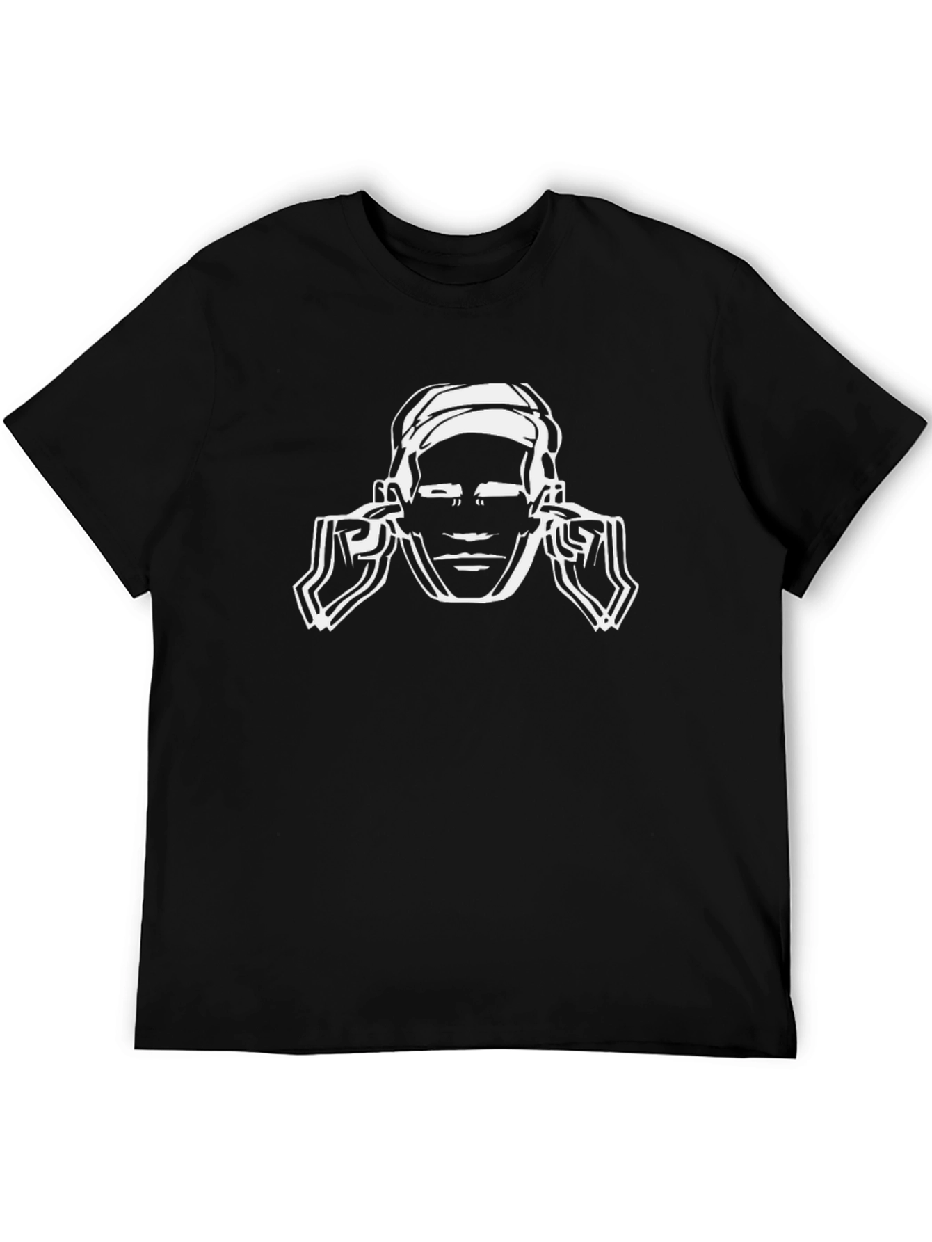 Hear No Evil Graphic Tee - Black Cotton T-Shirt