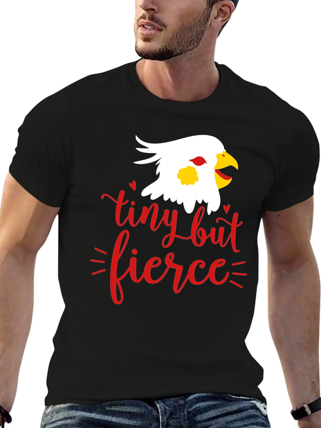 Tiny But Fierce Graphic Tee - Black