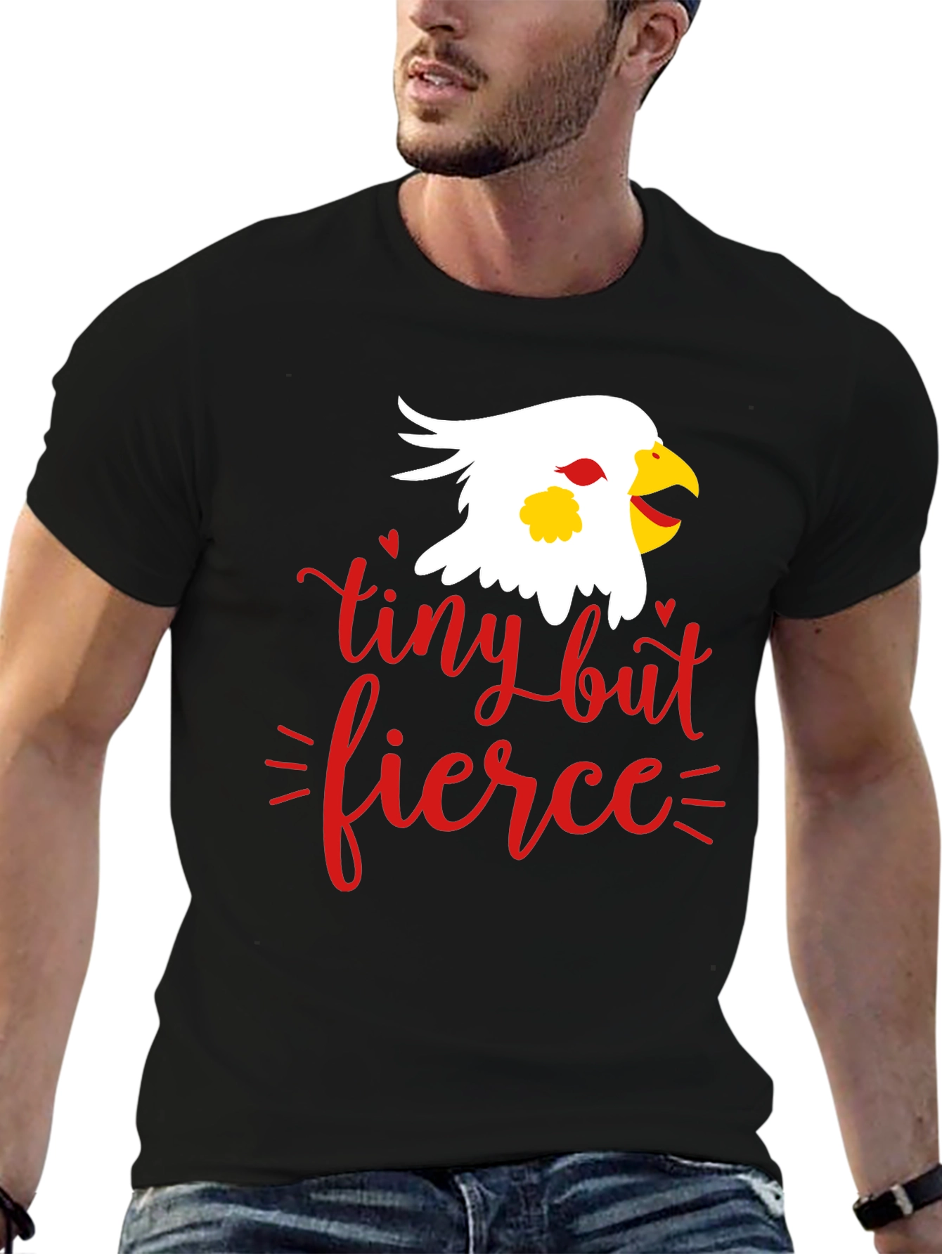 Tiny But Fierce Graphic Tee - Black