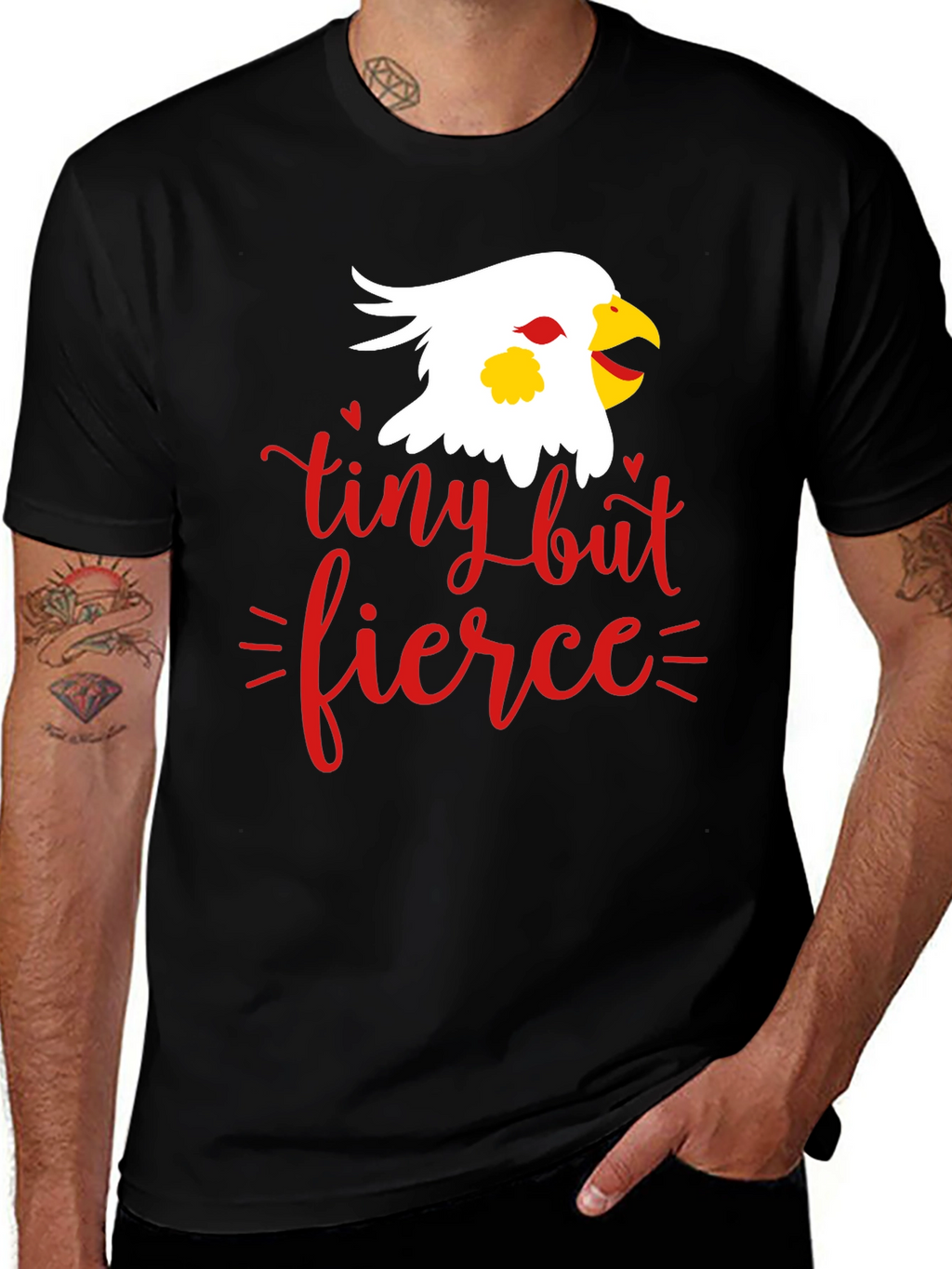 Tiny But Fierce Graphic Tee - Black