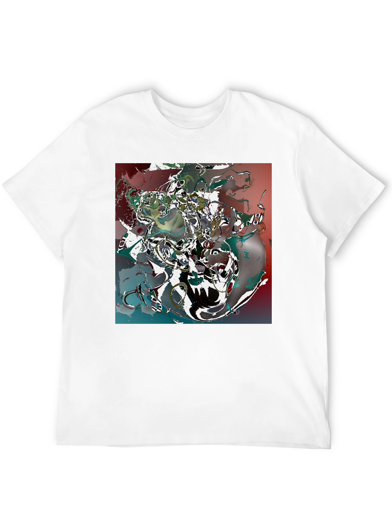 Abstract Art Print Black Tee - Unique Style