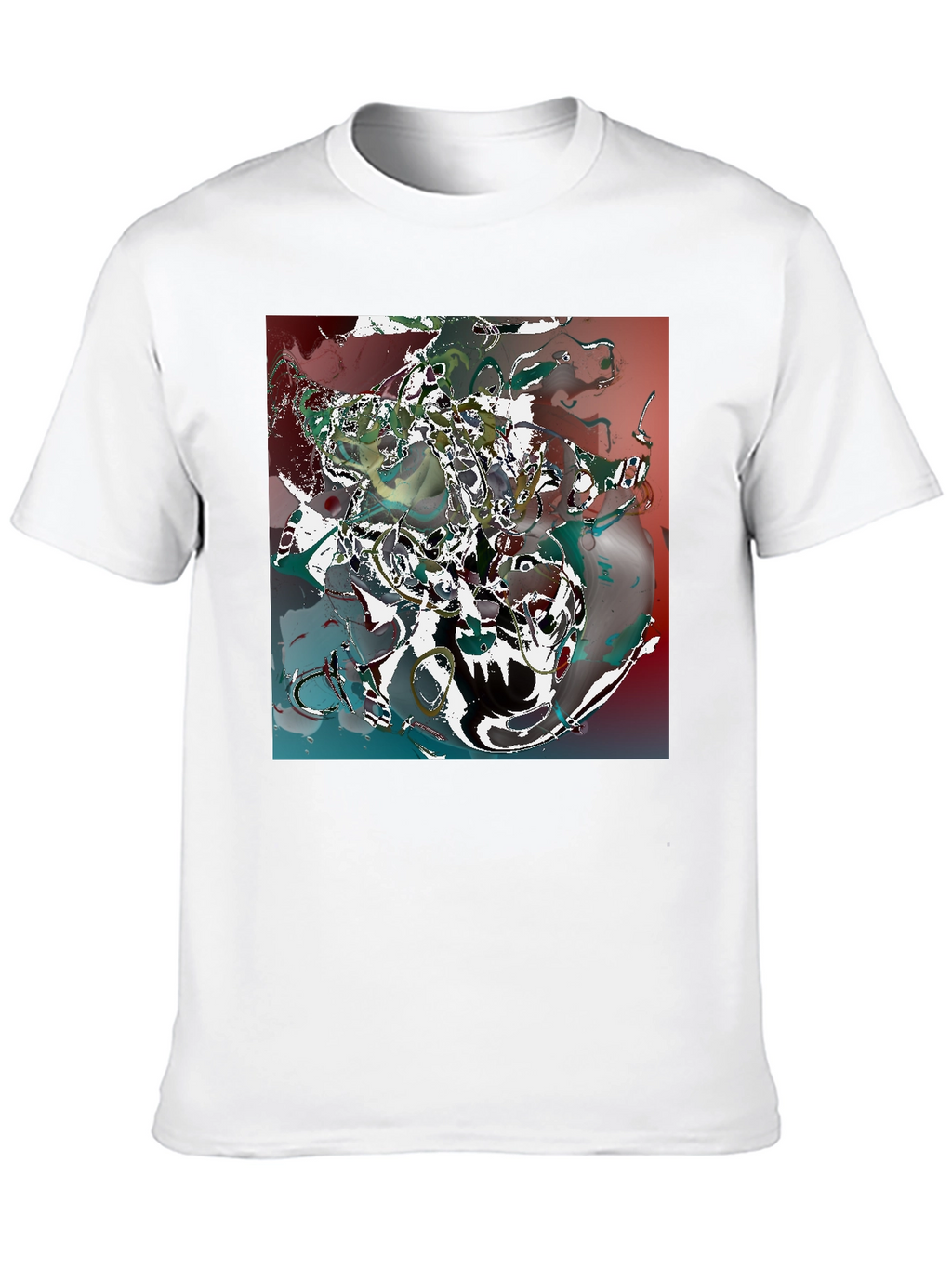 Abstract Art Print Black Tee - Unique Style