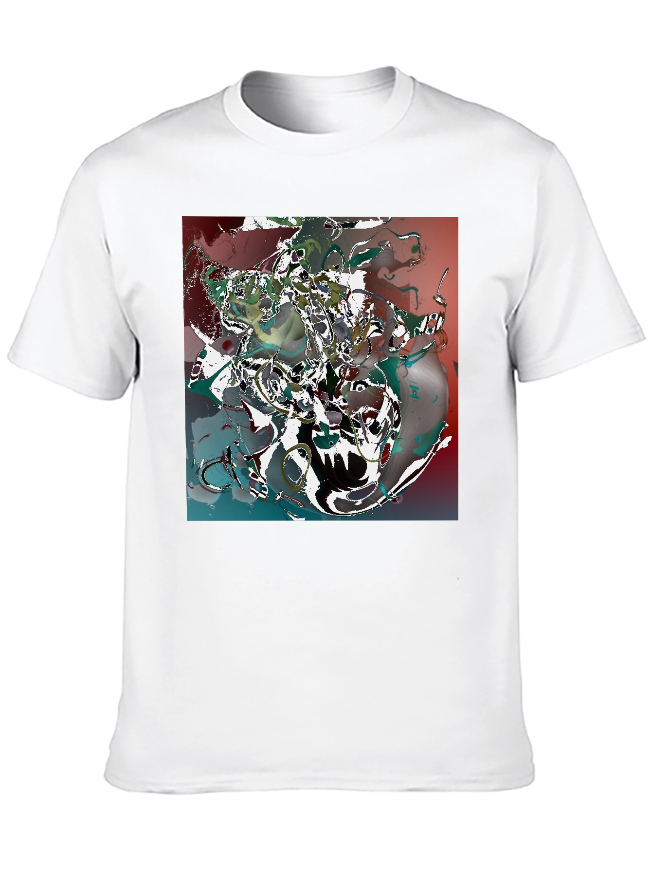 Abstract Art Print Black Tee - Unique Style
