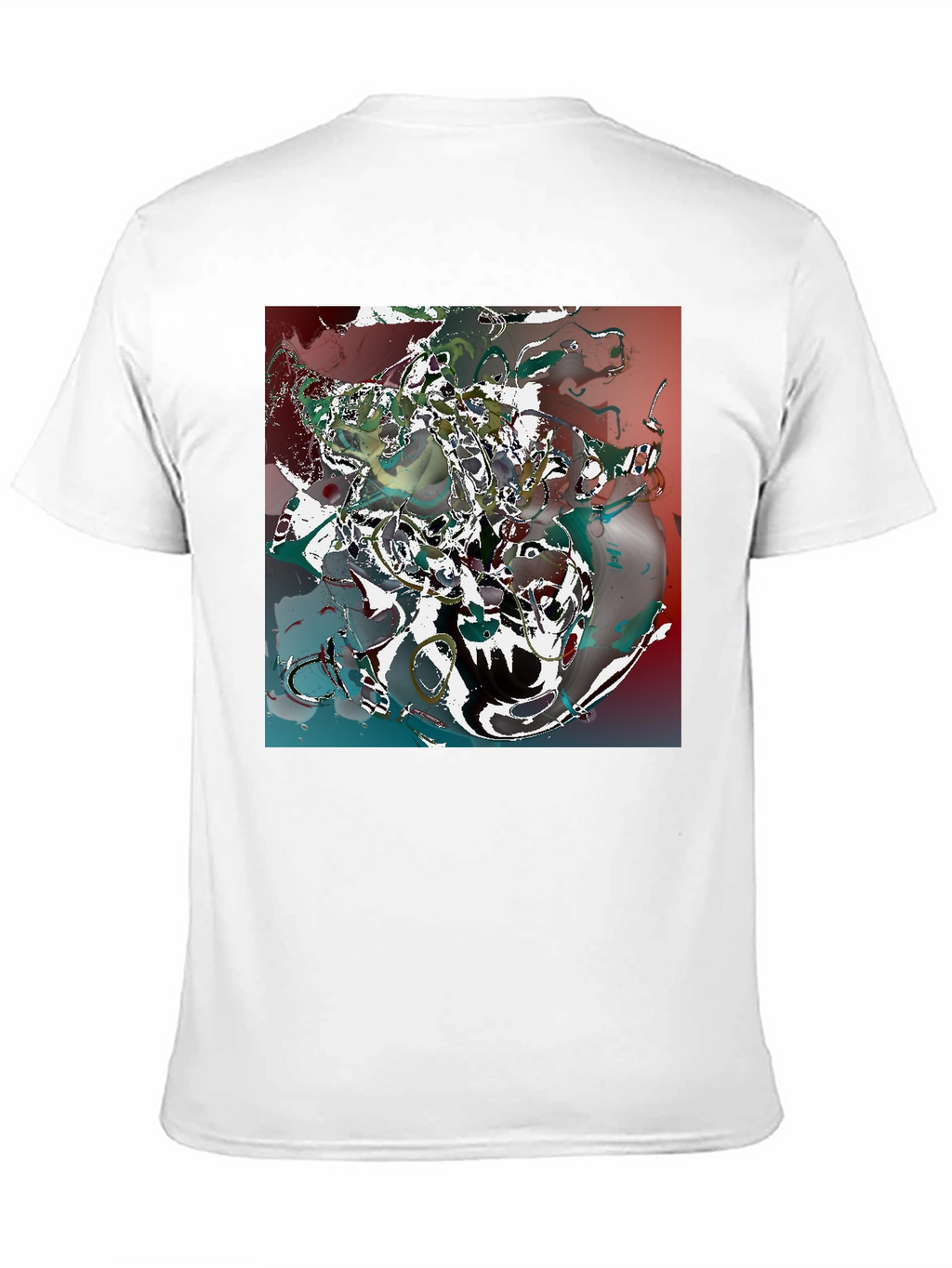 Abstract Art Print Black Tee - Unique Style