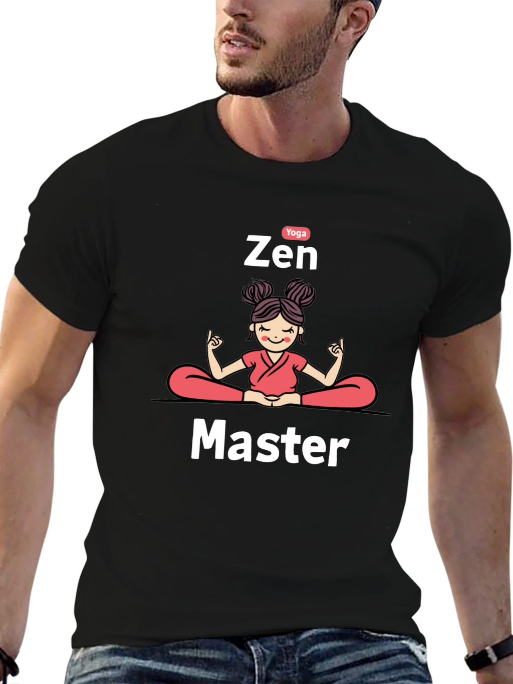 Zen Master Yoga Black T-Shirt