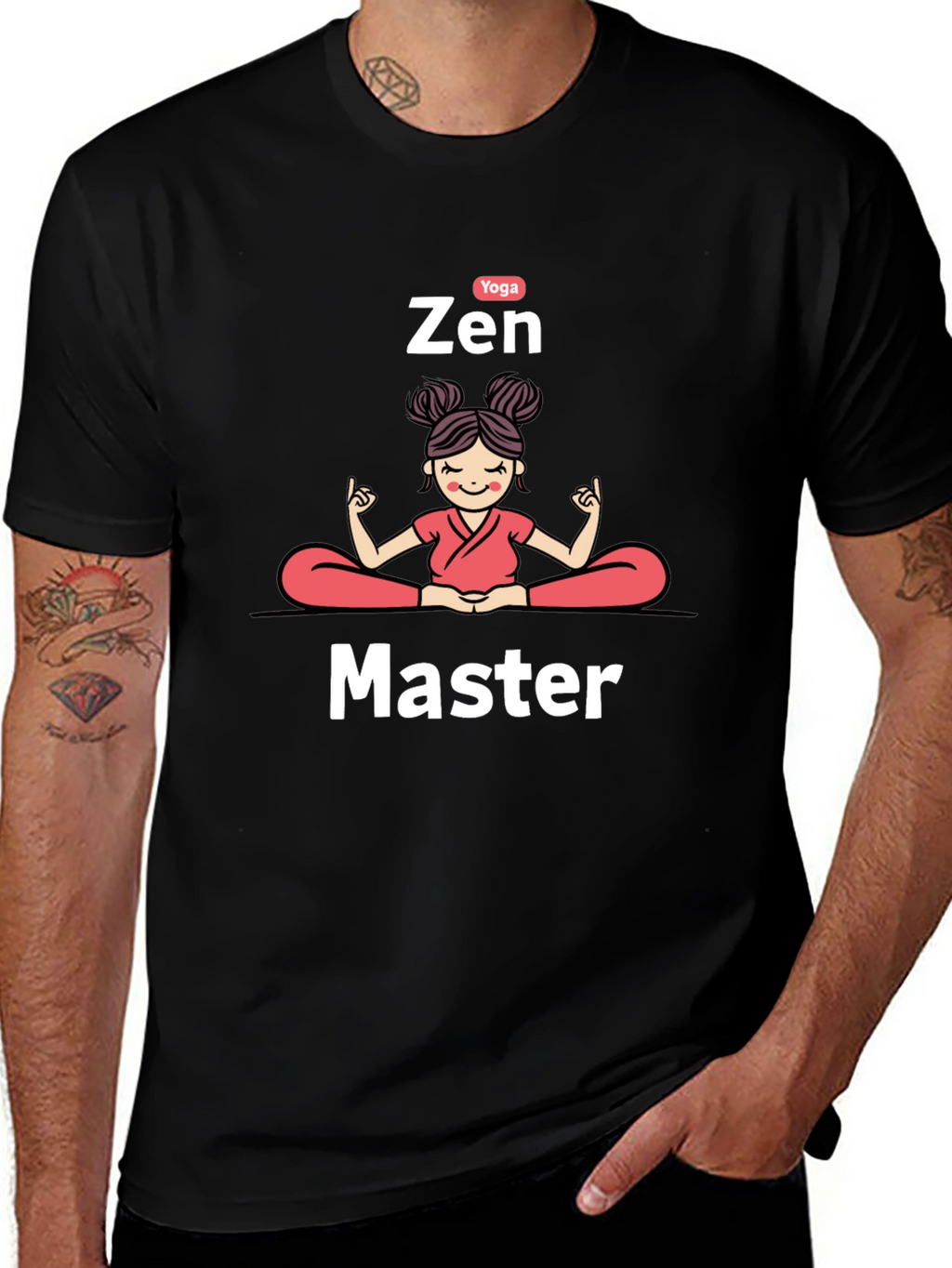 Zen Master Yoga Black T-Shirt